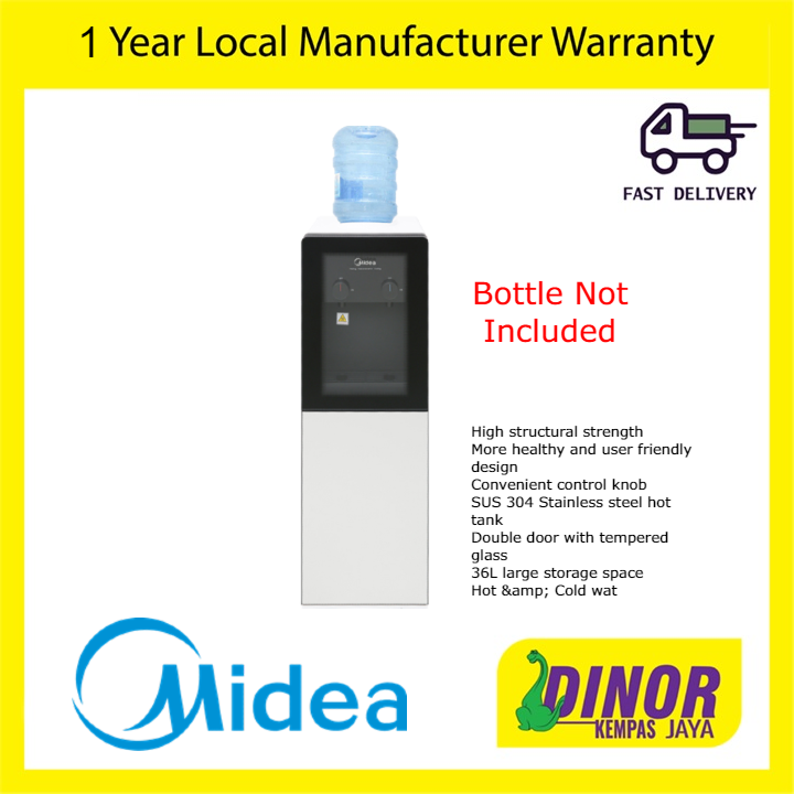 Midea 36L Floor Stand Water Dispenser YD1518SX With Large Storage Space YD1518S-X MD-YD1518S-X Without Bottle