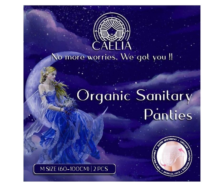 Organic Sanitary Pants [ Caelia] M Size Organic Biodegradable Sanitary Panties