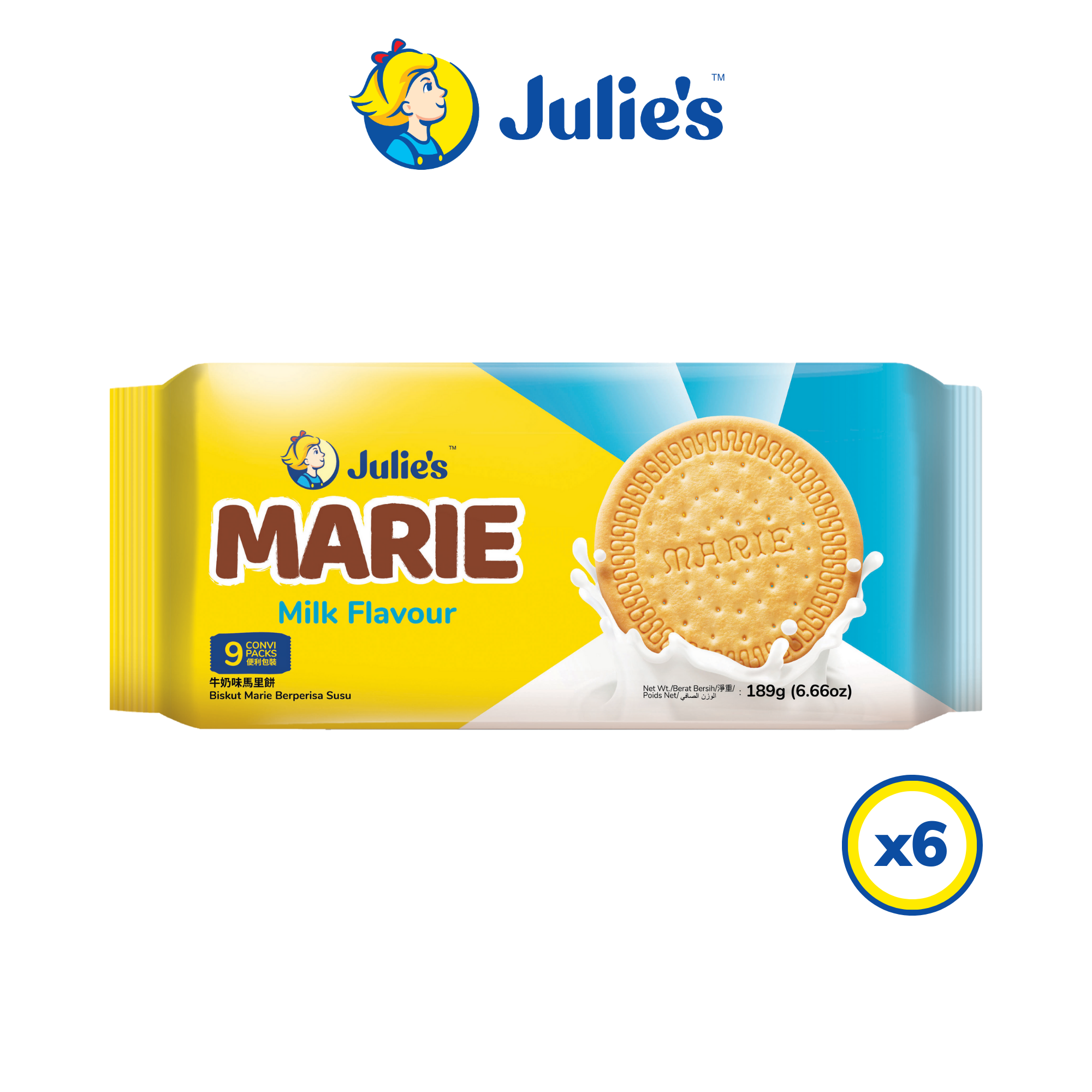 Julie's Marie Milk 189g x 6 packs