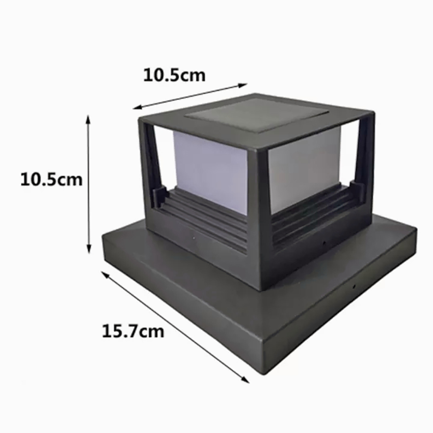 【Malay Stock】Hiberry 2-Color Solar Post Light Outdoor Waterproof Automatic Sensor Warm White Decoration Pillar Column lamp for Garden Gate Fence Courtyard Christmas Decor lights