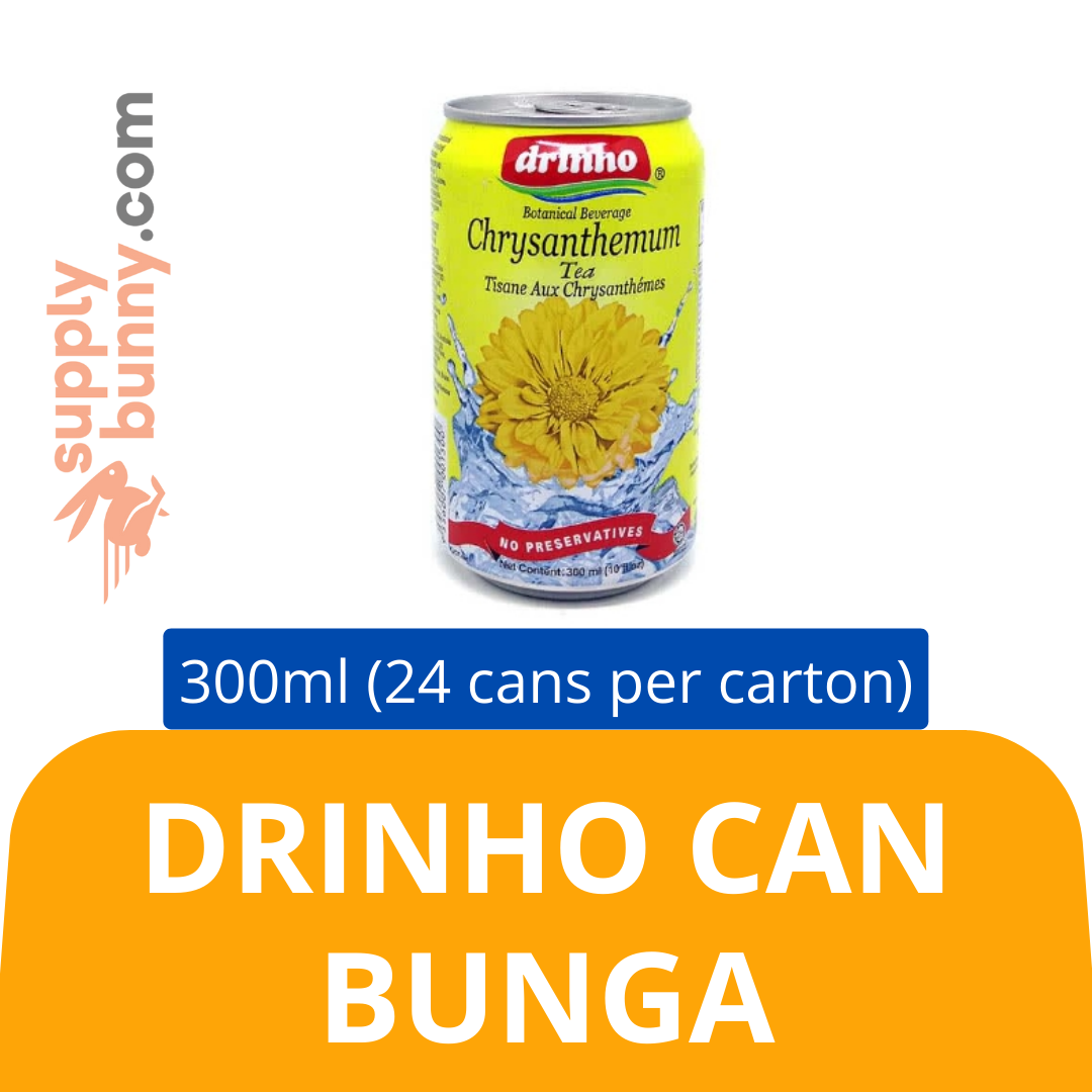 Drinho Can Bunga (300ml X 24 cans) (sold per carton) 顶好罐装菊花茶饮料 PJ Grocer Bunga Tin
