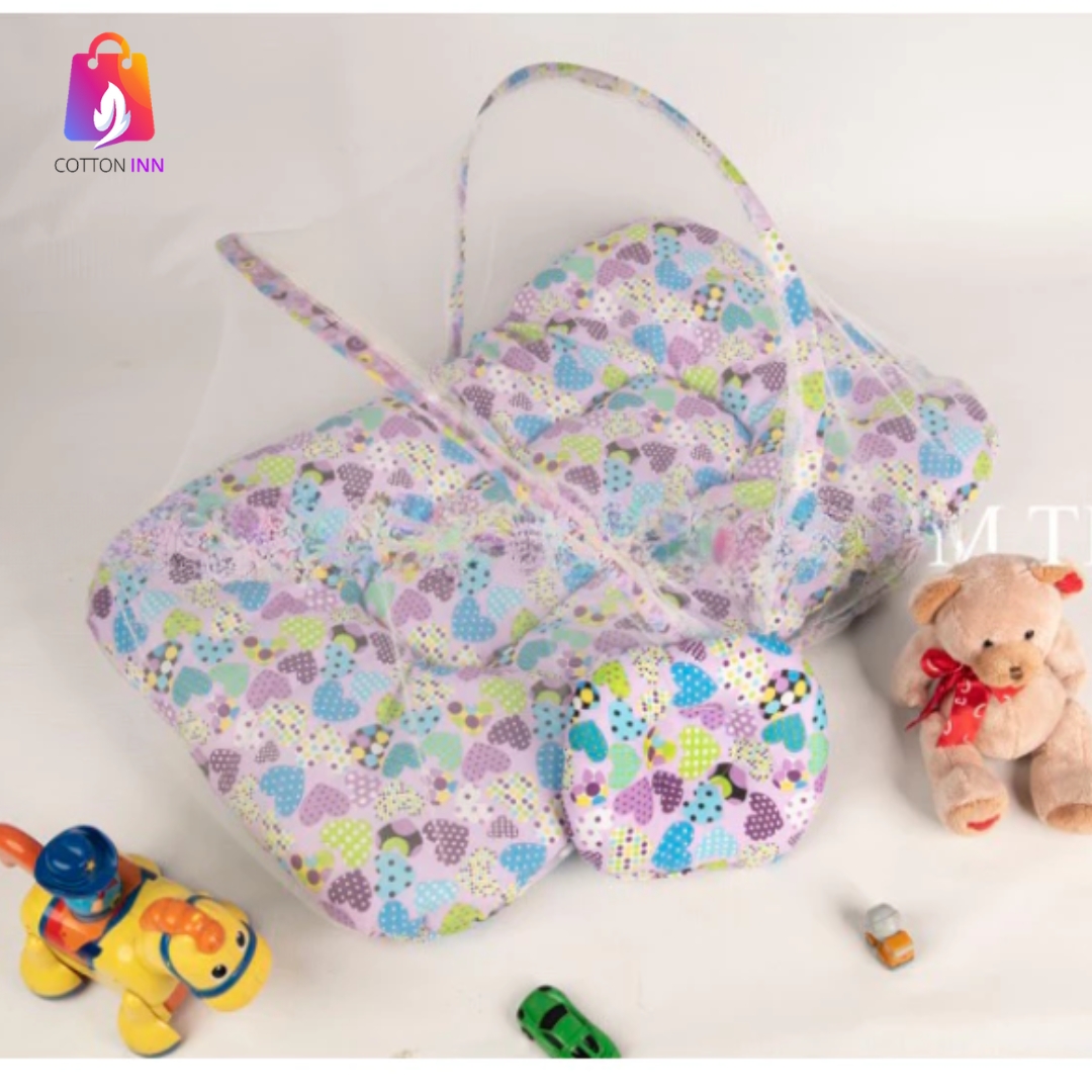 kelambu Baby Portable Bed Set-Mosquito Net-kelambu baby + tilam baby + bantal baby