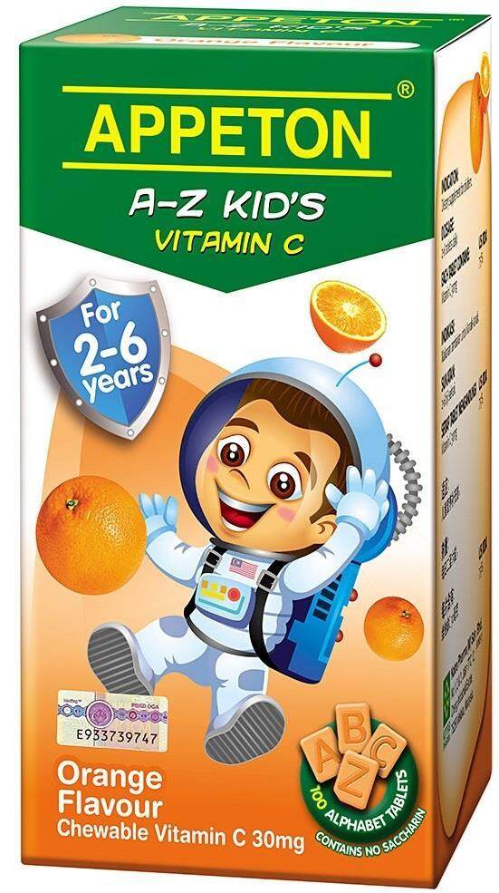Appeton AZ Kids Vitamin C Orange 100's
