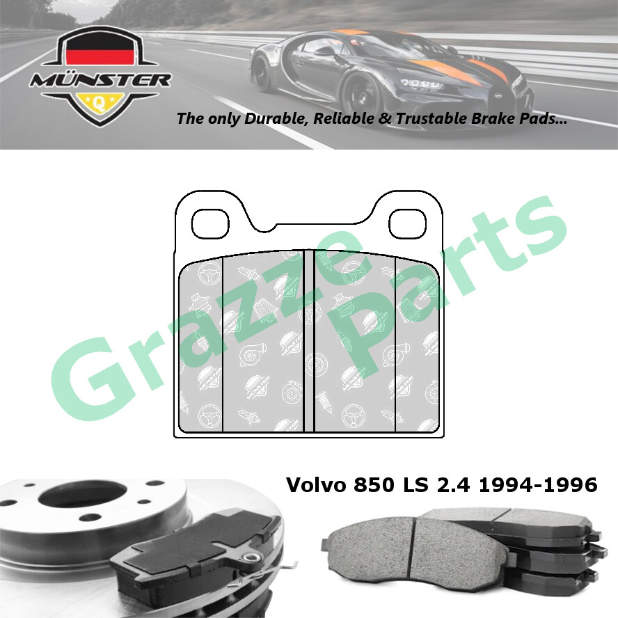 Münster Disc Brake Pad Rear for Volvo 850 LS 2.4 1994-1996 B5252FS T5 2.3 1993-1996 B5234FT