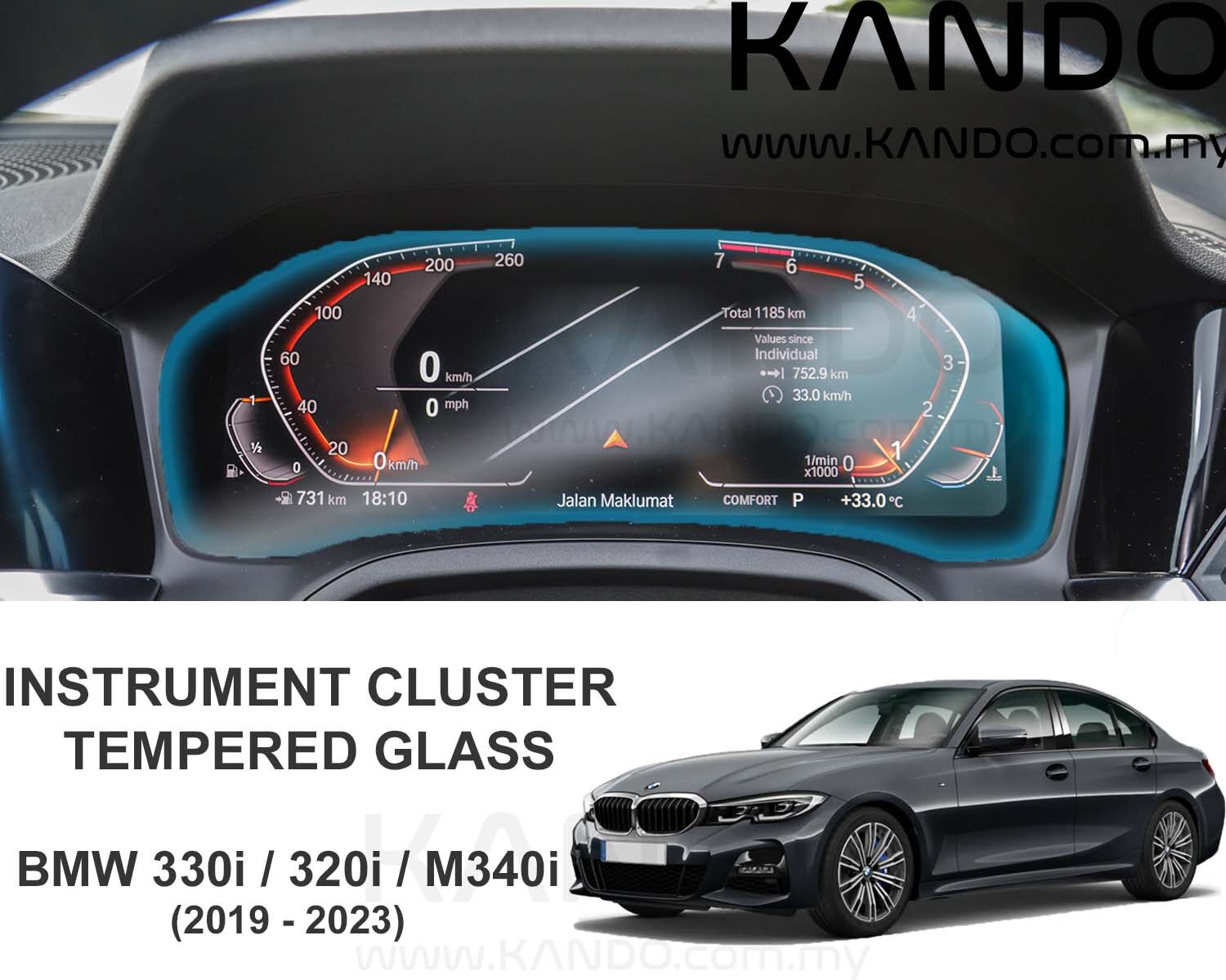 BMW 3 Series Instrument Cluster Tempered Glass Protector BMW 330i Instrument Cluster Tempered Glass Protector BMW 330e Tempered Glass Protector BMW M340 Tempered Glass Protector BMW G20 Meter Glass BMW 320i Glass Protector BMW G20 3 Series Glass Protector