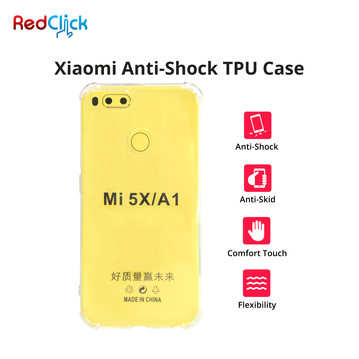 Xiaomi Mi A2 Lite/ Mi A3 / Mi Max 2 / Mi Max 3 / Redmi 4A / 4X / 5 / 5A / 6 / 7 / Note 5A Anti Shock Transparent Back Case