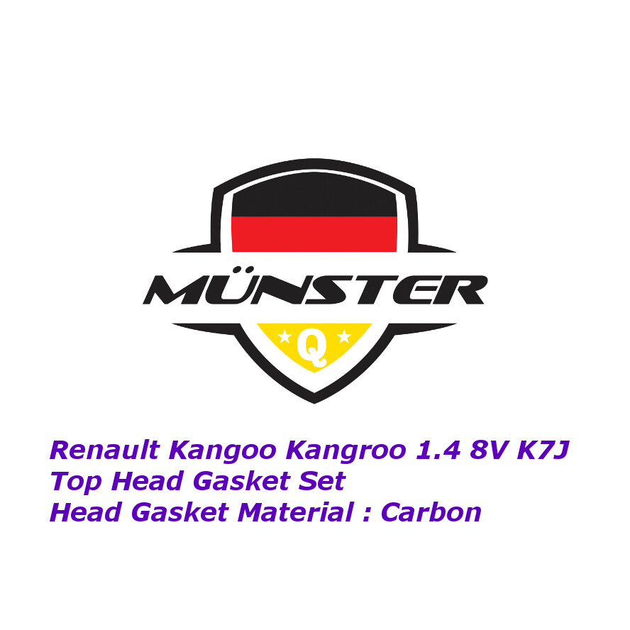 Münster Head Top Gasket Set for Renault Kangoo Kangroo 1.4 8V E7J K7J (Carbon) (Have 2 types, please