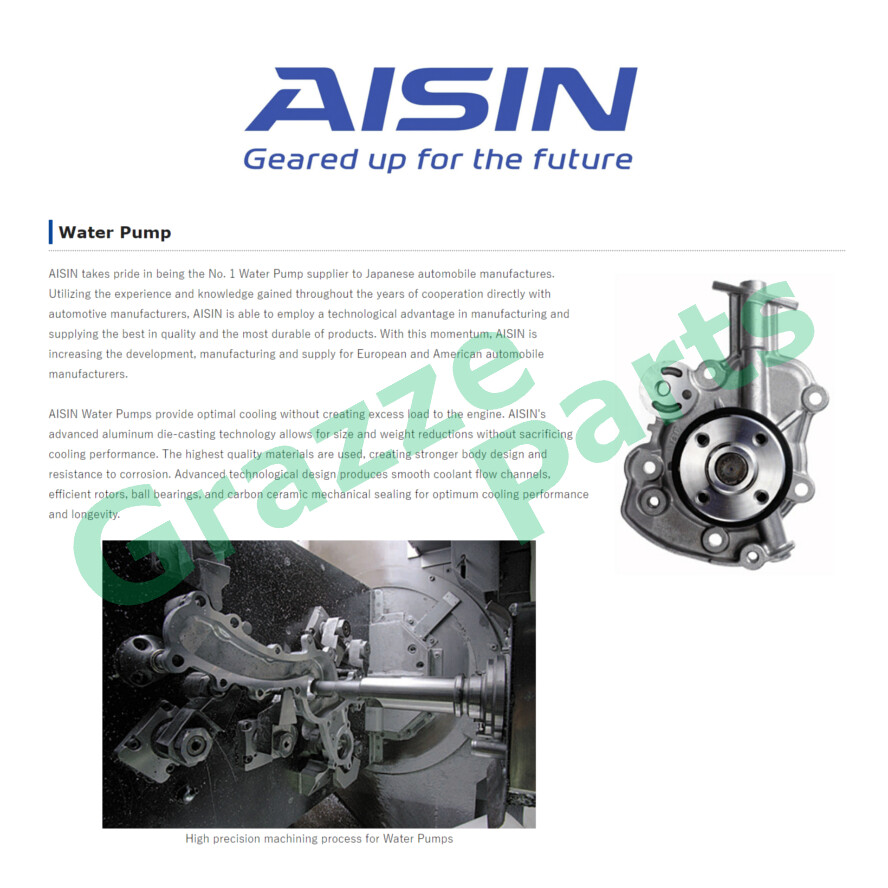 AISIN Engine Water Pump for Ford Fiesta 1.6 1.4