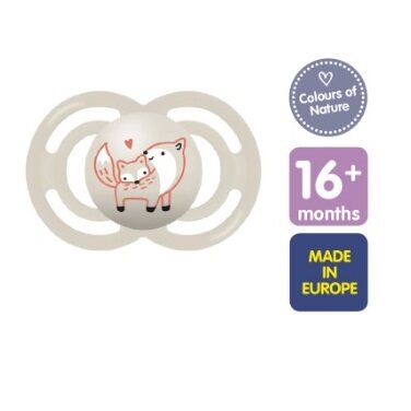 MAM Perfect Pacifier 16+ Months Softer Baby Soother with Self Sterilising Travel Case