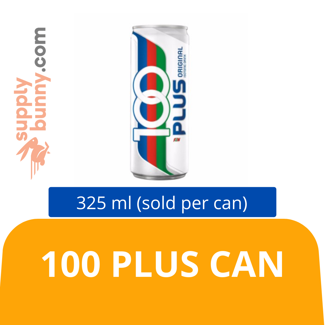 100 Plus Can 325ml (sold per can) 100号罐装饮料 PJ Grocer 100 Plus Tin