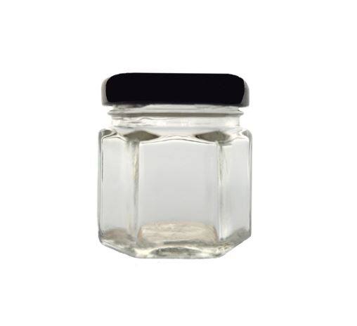 [126 pcs] 40ml Hexagon Glass Jar Mini Bottle Air Tight For Sweet Spices Door Gift Honey | Balang Botol Kaca | 玻璃小罐子