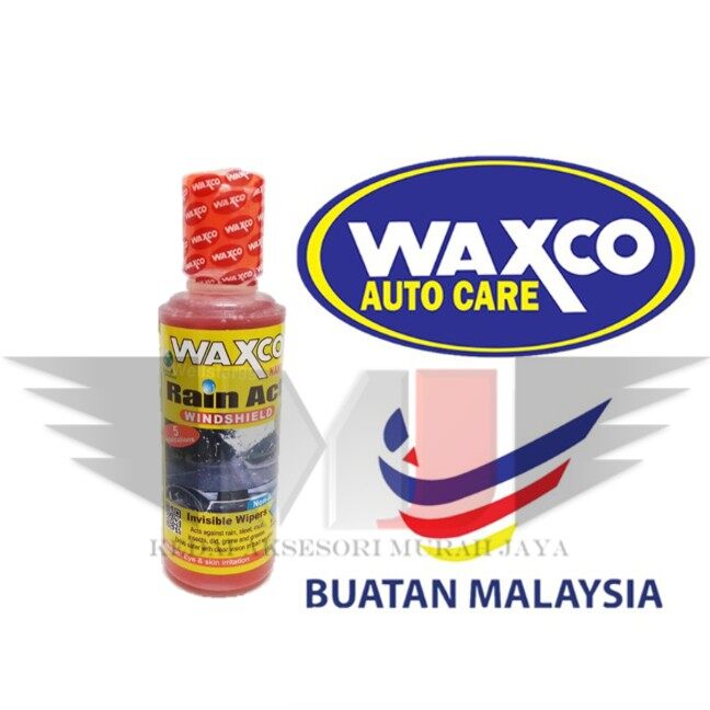 WAXCO RAIN ACT WINDSHIELD 150ML Car Wash Car Shampoo Car Wax Car Polish Sabun Cuci Kereta