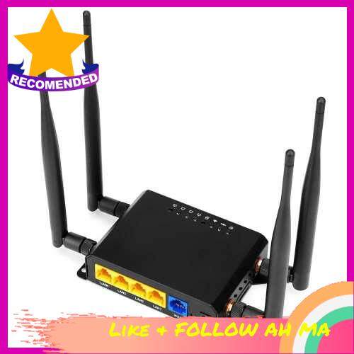 BEST SELLER 4G LTE Wireless Router 300Mbps High Speed Industrial Router with SIM Card Slot 4 External Antennas Strong Signal America Version (Standard)