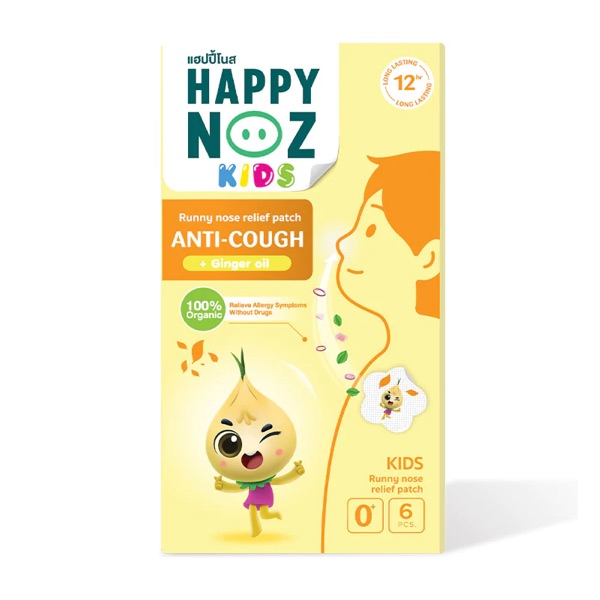 【SHIP WITHIN 24 HRS 】Happy Noz Organic Onion Sticker nasal congestion flu Anti Cough Ginger Oil