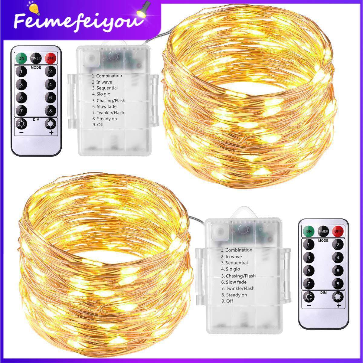 【CNY 2023】led strip light waterproof fairy light for room Christmas decorative lighting, 20/10/5 meter, operated by 3AA battery, 8 modes