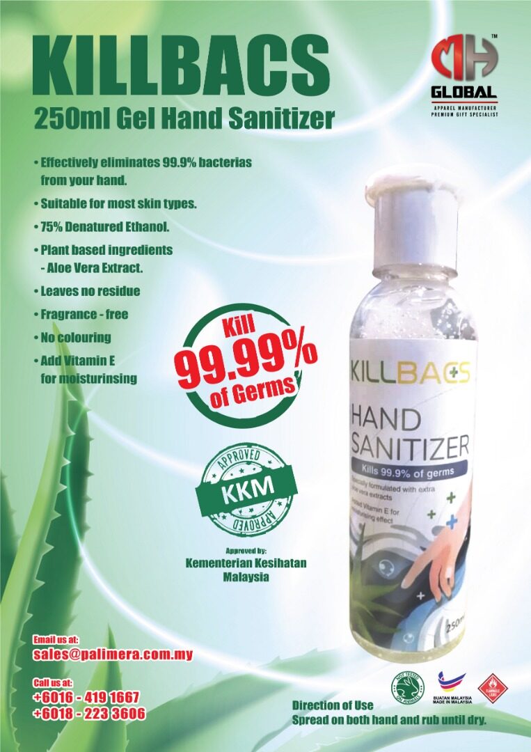 Killbacs Hand Sanitizer 250ml *READY STOCK*