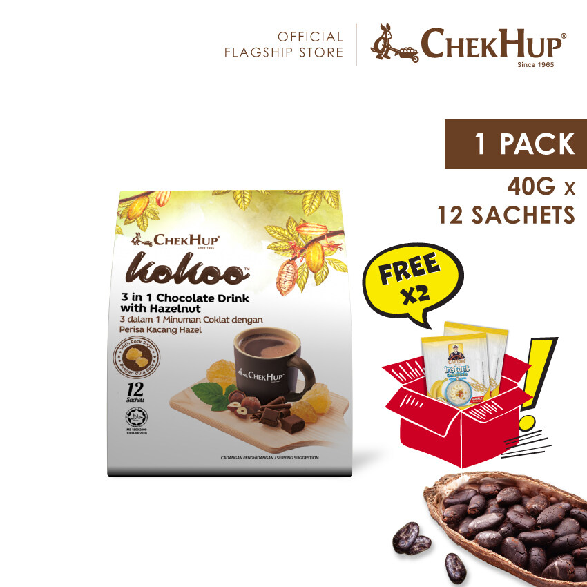 Chek Hup Kokoo 3in1 Chocolate Drink with Hazelnut (40g x 12s)