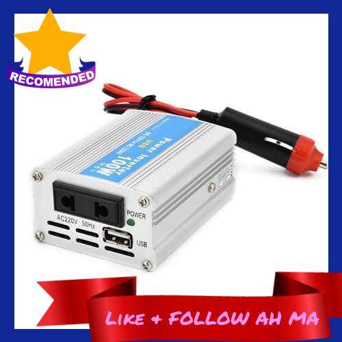Best Selling Portable Car Power Inverter 100W DC 12V to AC 220V Charger Converter Transformer with Charging USB Ports and Oulets (Standard)