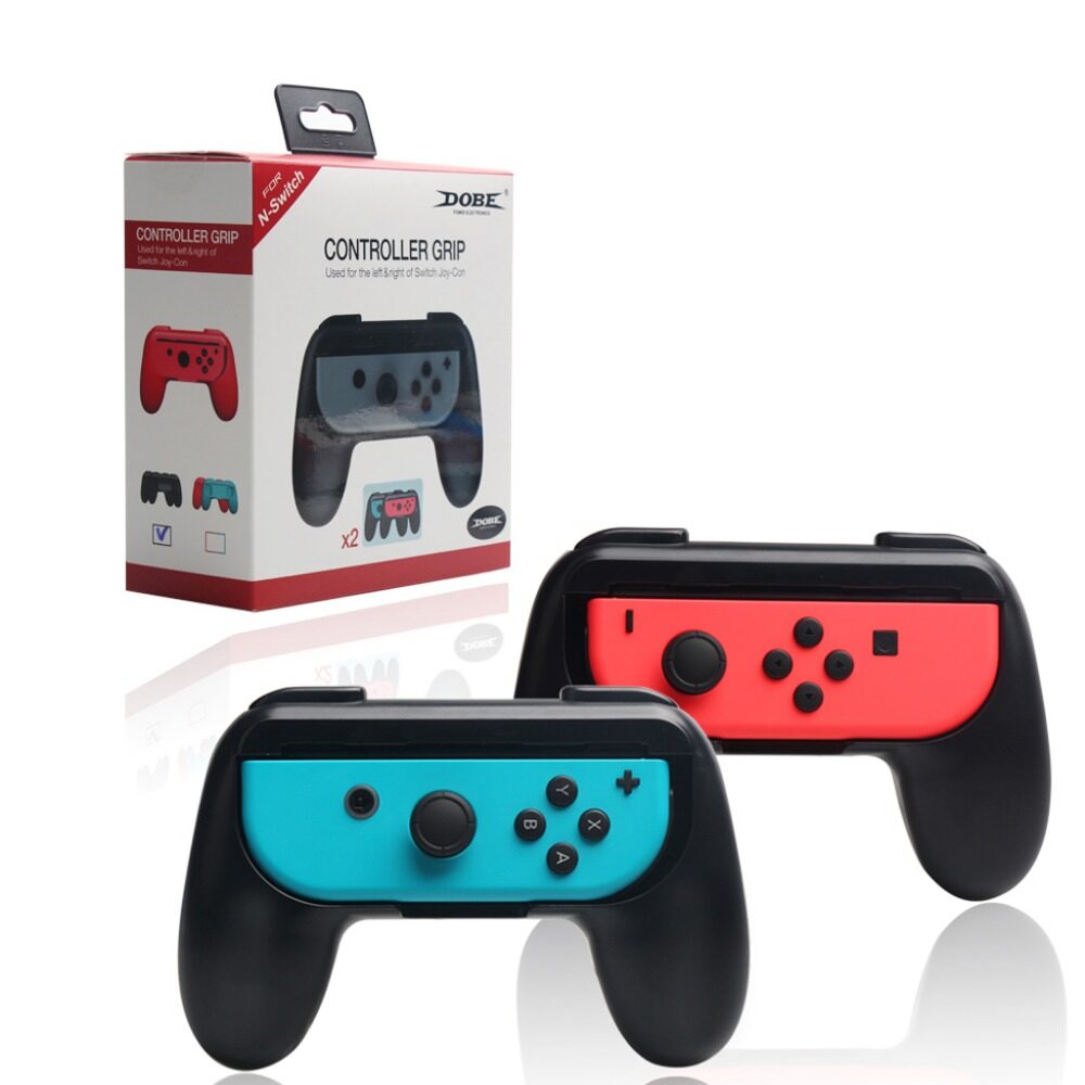 Nintendo Switch OLED / Switch V2 Joy Con Holder Controller Grip Handle Left & Right Dobe TNS-851 (1 PAIR) Black