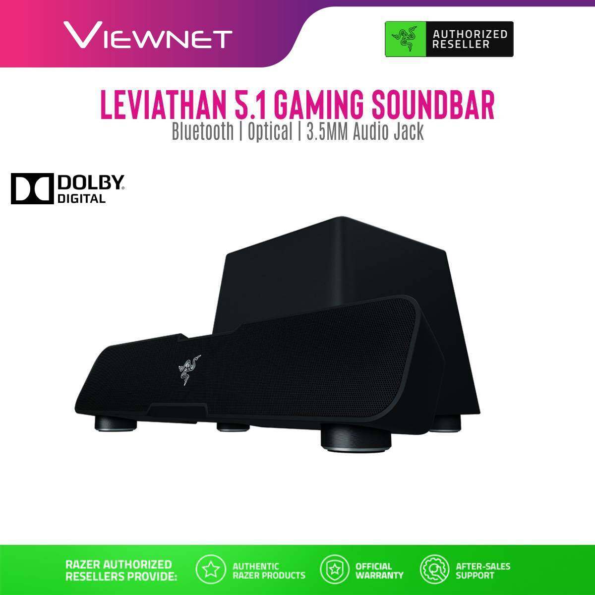 Razer 5.1 Leviathan Sound Bar (RZ05-01260100-R3A1), Black, With Subwoofer, Wireless, Bluetooth, Speaker