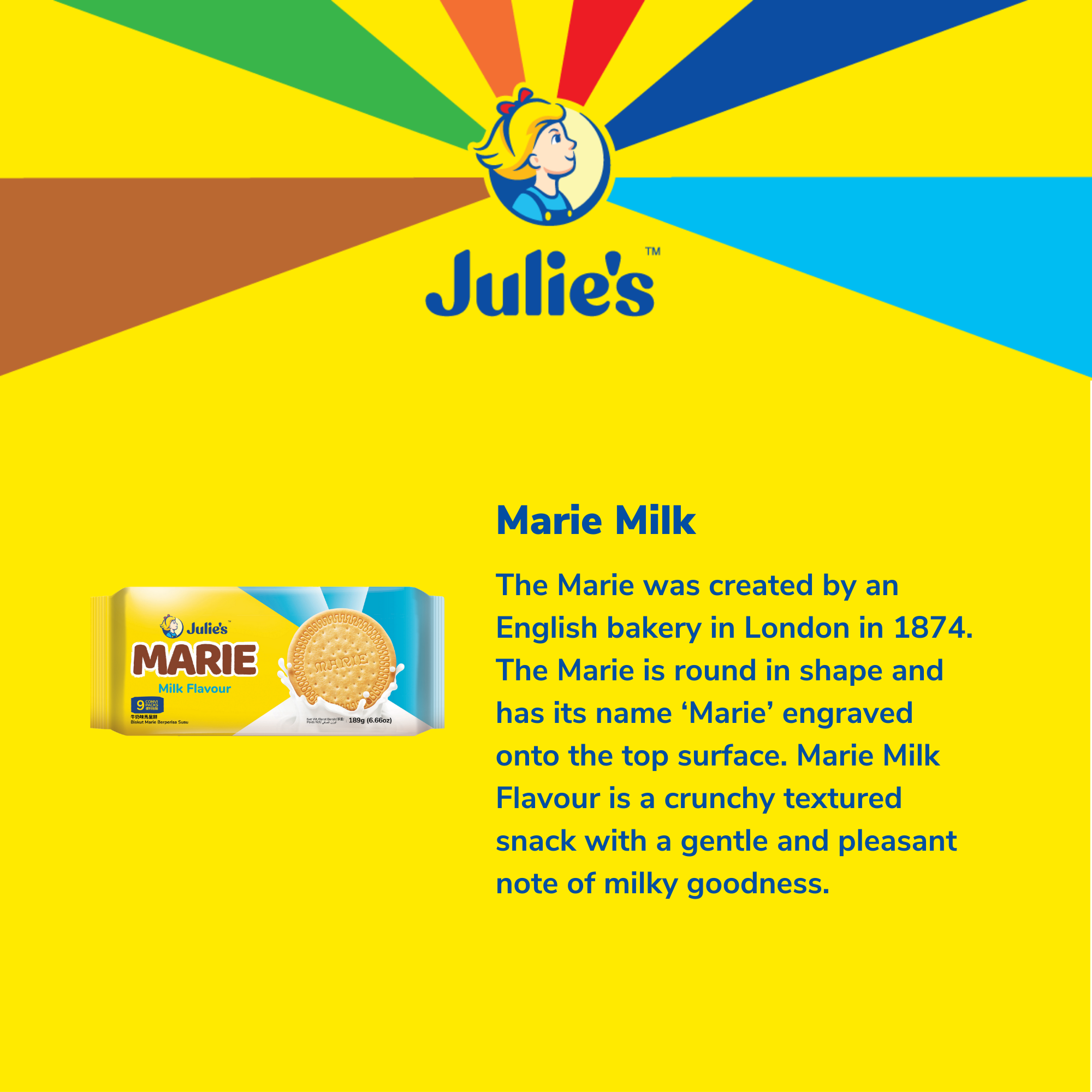 Julie's Marie Milk 189g x 1 pack