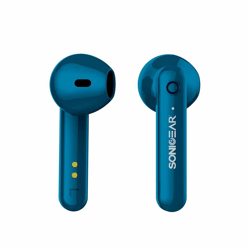 Sonicgear Wireless Earbuds TWS 3+ with Bluetooth 5.0, 24 hours playtime, IPX 5, Super Mic Reception, Up to 6Hours @ 50% Volume,Touch Control, Voice Assistant, Mini Lightweight