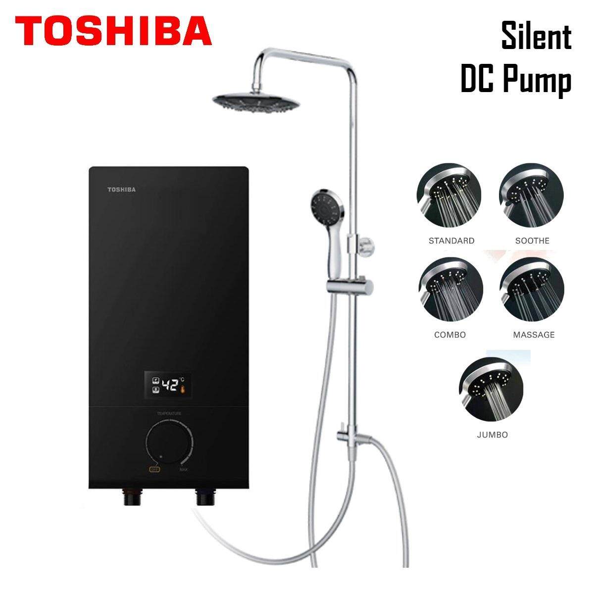 Toshiba(AUTHORISED DEALER) Instant Electric Water Heater with Pump + Rain Shower DSK38ES3MBRS - Toshiba Warranty Malaysia