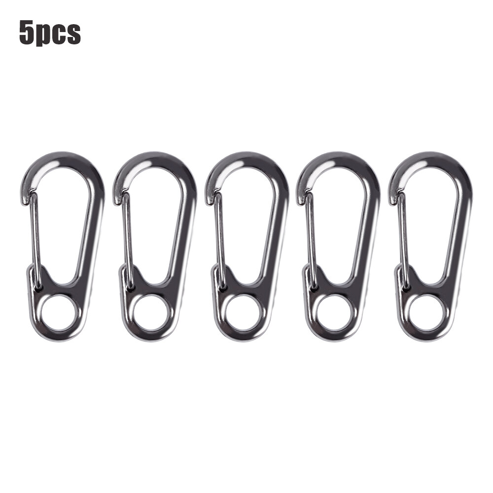 5 Móc Khóa Lò Xo Mini Ngoài Trời Móc Chìa Khóa Hình Chữ D Kẹp Lò Xo Khóa Treo Chai Ba Lô Đi Bộ Đường Dài Cắm Trại