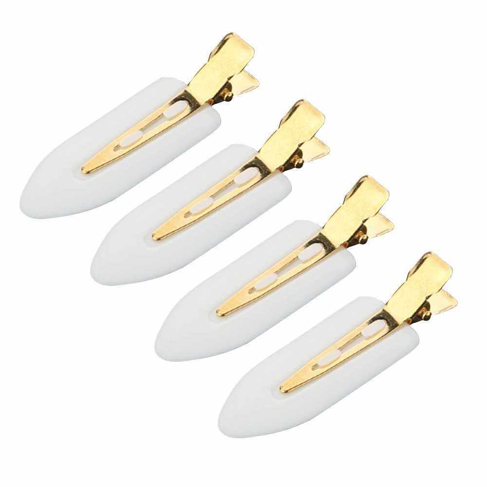4PCS Hair Clips No Crease Metal Hair Pins Clamps Snap Barrettes for Girls Women Makeup & Hair Styling Accessories (Black & White)