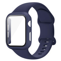 ชุดสายและเคสแบบ2 In 1 for Apple watch Ultra 4/3/2 Series 11 10 9 8 7 SE 2/SE/SE 3 6 5 4 3 2 1ผู้หญิงผู้ชายสายกีฬาซิลิโคนพร้อมเคสขนาด 38mm 40mm 41mm 42mm 44mm 45mm 46mm 49mm