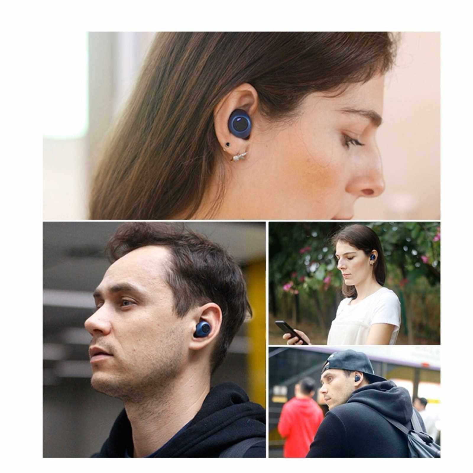 ANC X8 Active Noise Reduction Headphones TWS Headset Bluetooth 5.0 Earphone ANC Wireless Earbuds Built-in Microphone with 550mAh Charging Box (Black)