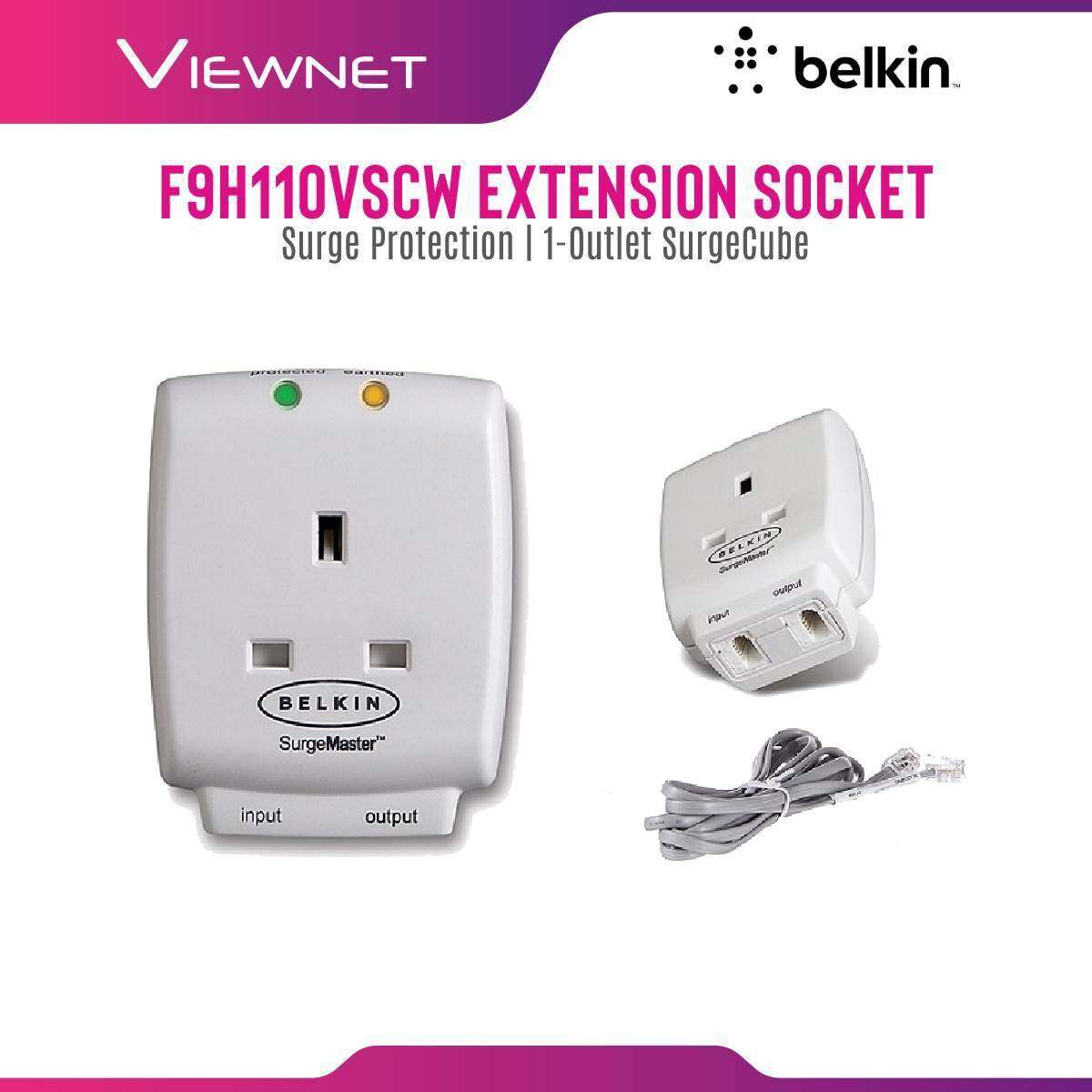 EXTENSION SOCKET BELKIN SURGE PROTECTOR MASTER CUBE SINGLE (F9H110VSACW)