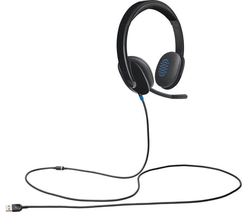 Logitech Wired Headset H540 with Noise Canceling Mic, On-Ear Controls, Padded Comfort, USB-A Connection (981-000482)