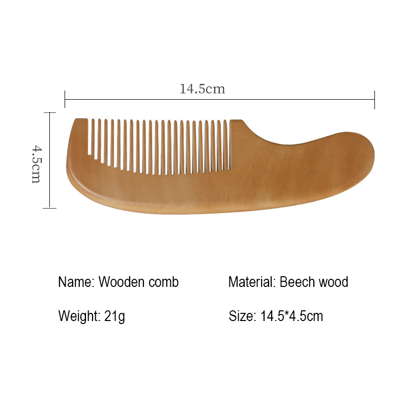 Newborn Wool Baby Wooden Brush Comb Newborn Hair Brush Infant Head Massager Baby Comb Hair Bath Brush Comb Sikat Rambut 婴儿头梳