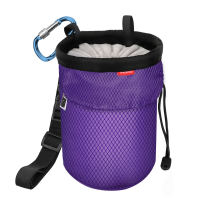 Moko Climbing Chalk Bag No Leak Drawstring Closure Bag with Adjustable Belt Carabiner Clip and Zippered Pockets for Climbing Gymnastics Cross Fit Weight Lifting & More