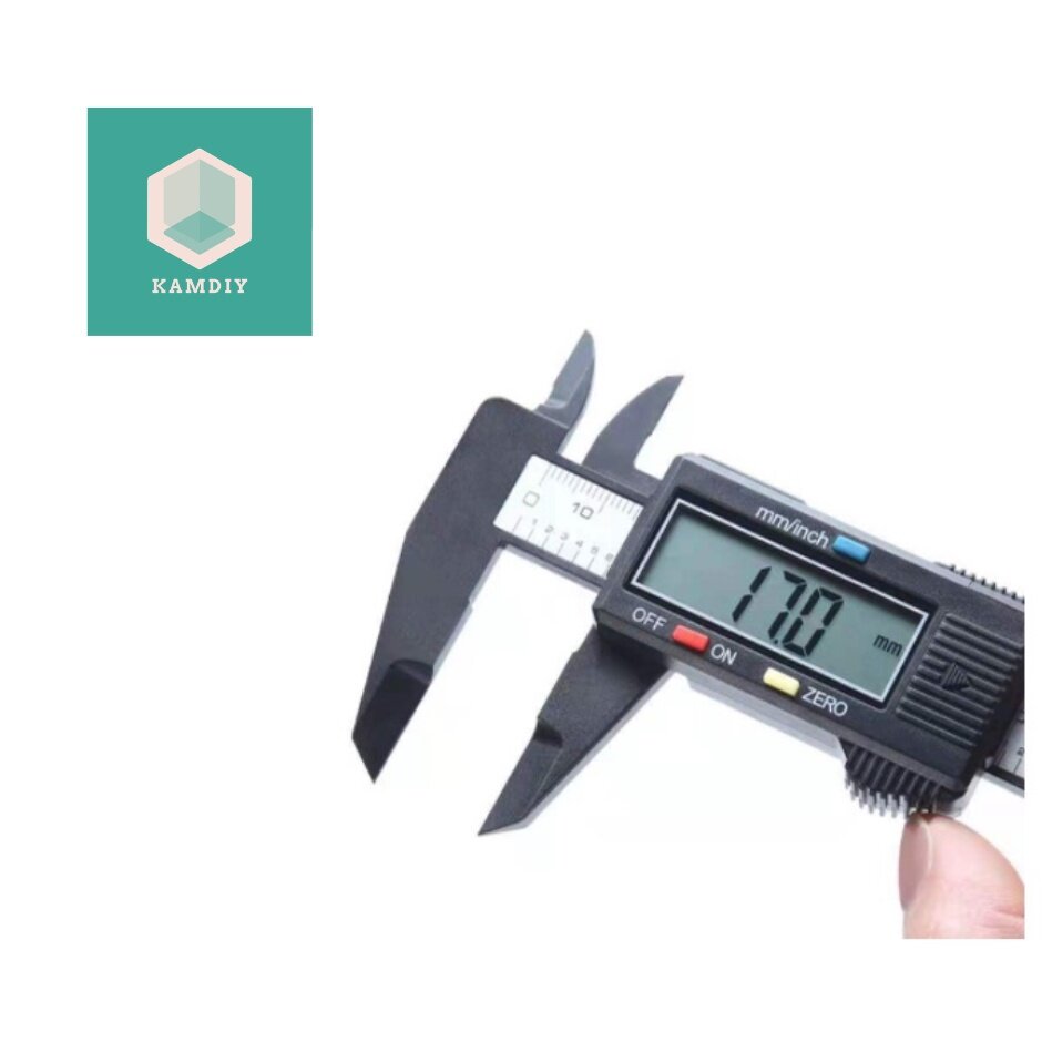 Digital Caliper Plastic LCD Digital Vernier Caliper Measurement Tool Include Battery 6"inch 150mm