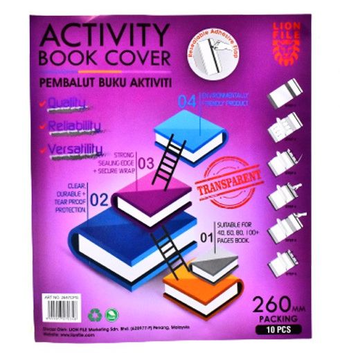 Text Book Cover Transparent Pembalut Buku Teks 10PCS - F5/255MM/260MM/A4