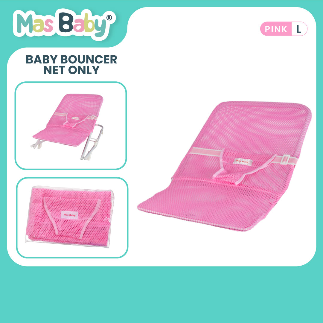 Mas Baby Newborn Baby Bouncer Net Cover Boucerrnette Kain Rocker Chair Roker Bauncer Bounce Enjut Tempat Duduk Letak Buaian Kerusi Besi Baby 婴儿宝宝网布躺睡椅