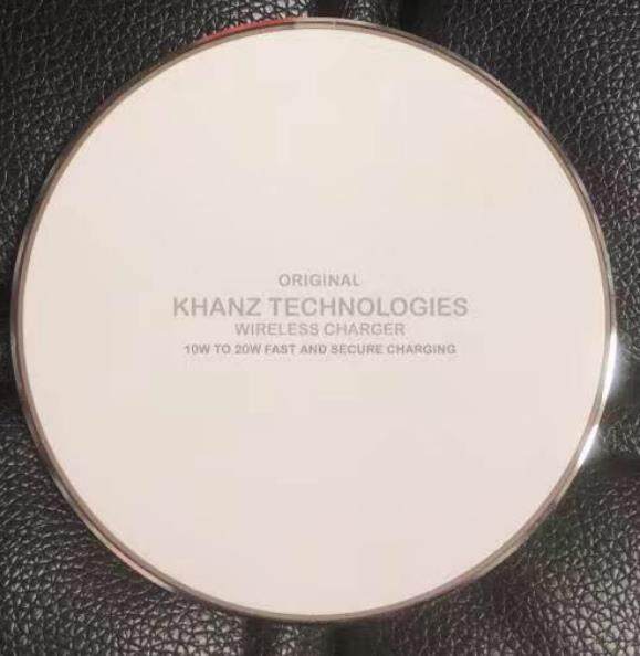 Original KhanzTech10W - 20W QI Wireless Charger Slim Pad Portable Fast Charging for All Mobile Phones