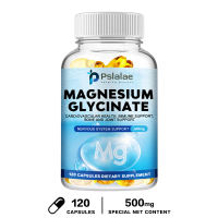 Magnesium Glycinate Capsules 500mg for Support Bone Immune System Heart Health Mineral Supplement Help Natural Sleep Promote Carbohydrate Metabolism