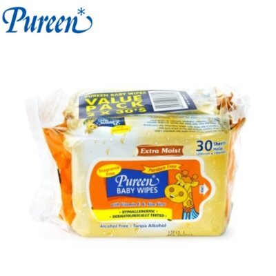 Pureen Baby Wipes Fragrance Free (30\'s x 2)
