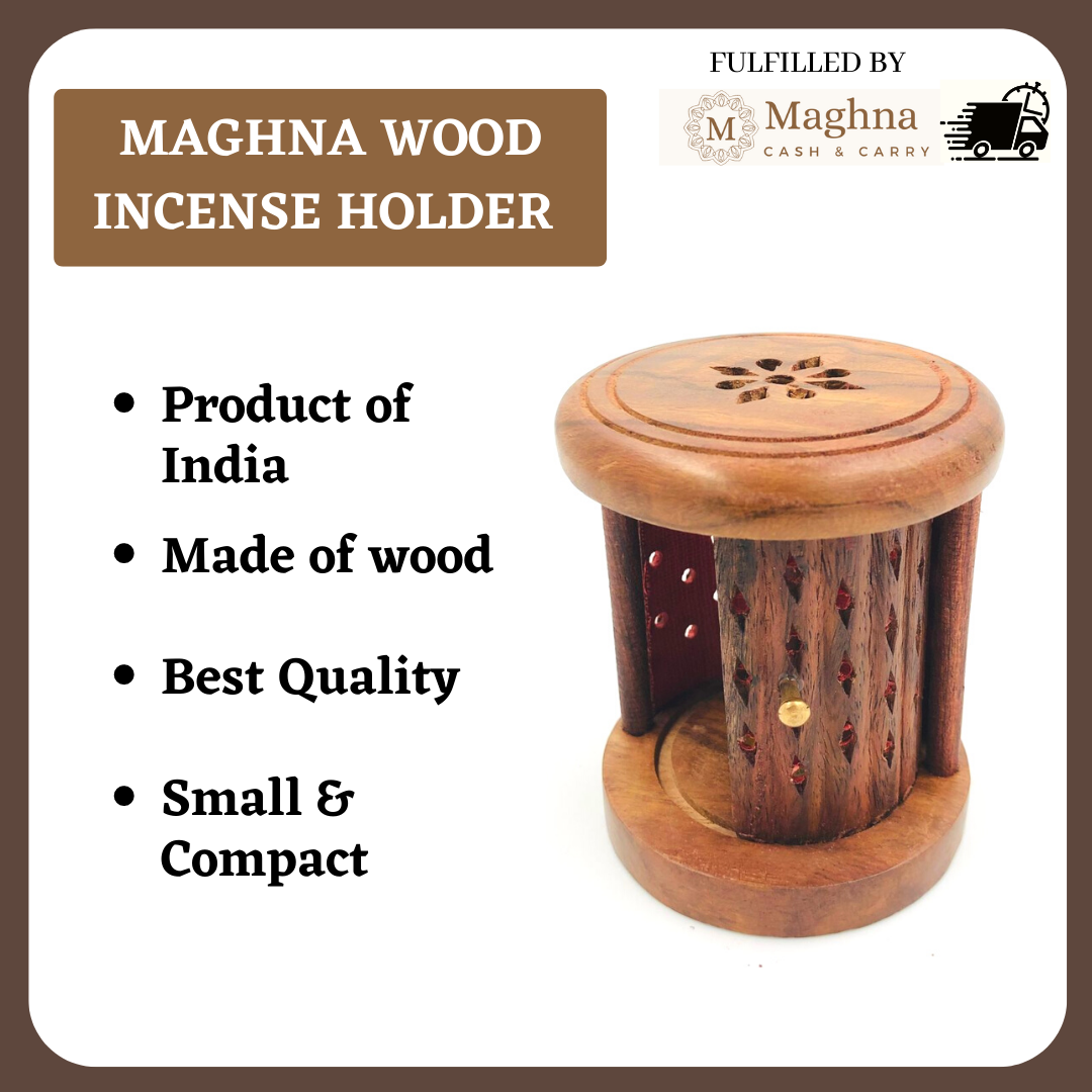Maghna Wood Incense Dhoop Holder - 1 Unit