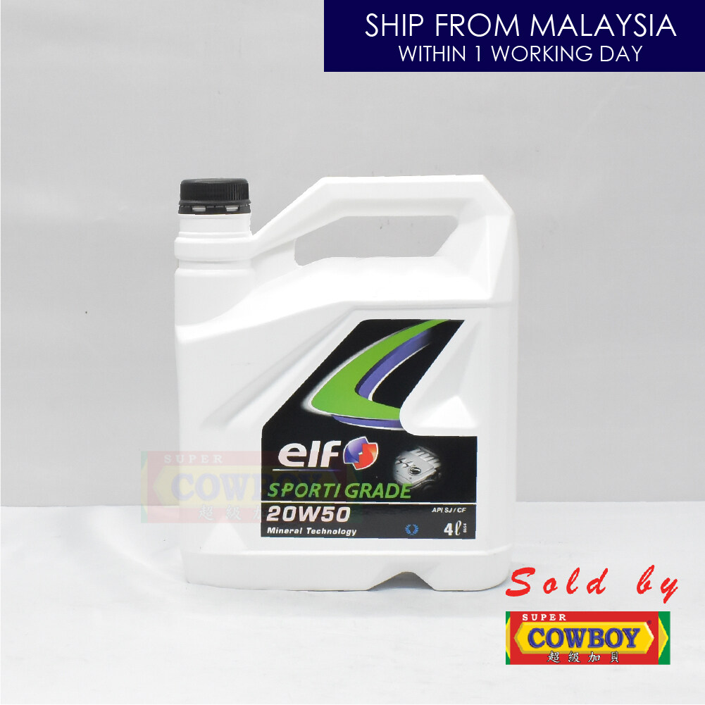 Genuine ELF Minyak Hitam / Engine Oil Sporti grade 20W 50 SJ/CF [4