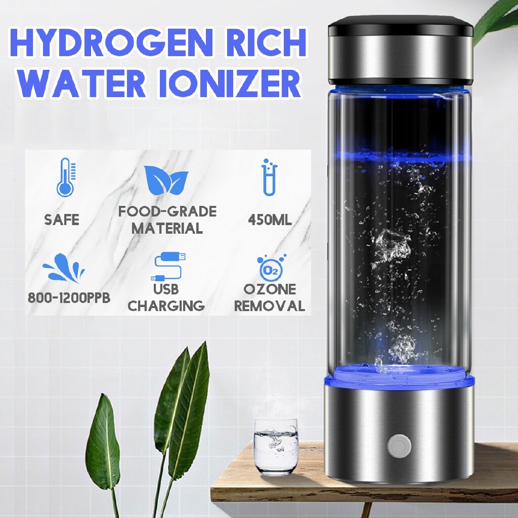 5W Rechargeable Hydrogens Rich Water Bottle Cup Generator Water Maker 450ML Portable pure H2 hydrogens-rich water bottle