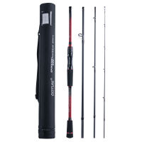 Goture Travel Fishing Rods with Case 4 Piece Fishing Rod Surf Casting/Spinning Rod24/30T Carbon Fiber 6ft-8ft