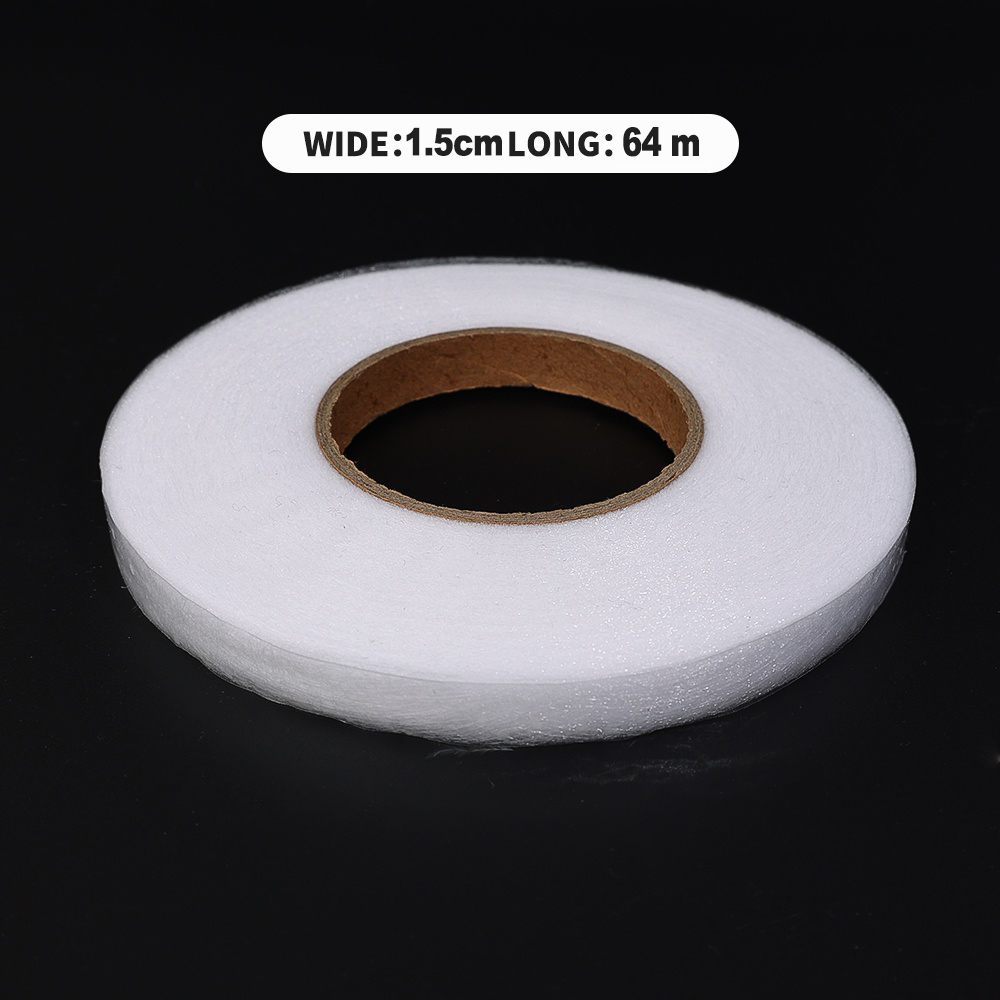 【 In Stock 】64M White DIY Clothing Iron-On Double-sided Interlining Adhesive Fabric Fusing Cloth Iron on Hem Tape Menyeterika Pakaian DIY Pelekat Dua Muka DIY服装熨烫双面粘合衬