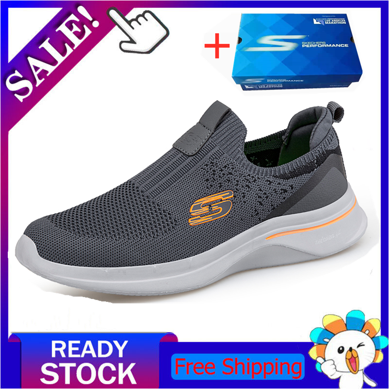 SKECHERS_ Đôi giầy đen Giày nam giày thể thao giày chạy bộ