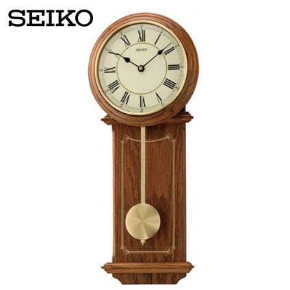100% ORIGINAL SEIKO Wooden Pendulum Analogue Wall Clock QXC213 (QXC213B) [Jam Dinding Kayu]