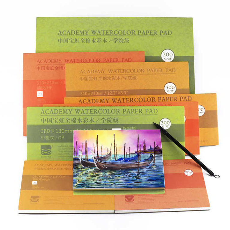 【Malaysia Ready Stock】Academy_BaoHong Watercolor Paper_20Sheets_300gsm_100% cotton