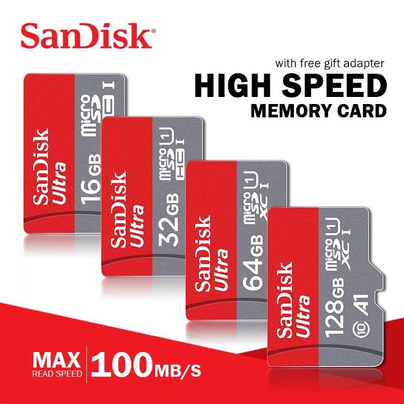 Bảng giá SanDisk Bộ Nhớ Thẻ Siêu Thẻ Micro SD 16GB 32GB 64GB 128GB 256GB 400GB MicroSDHC/Micrsdxc U1 C10 A1 UHS-I Thẻ TF Với Bộ Chuyển Đổi Phong Vũ